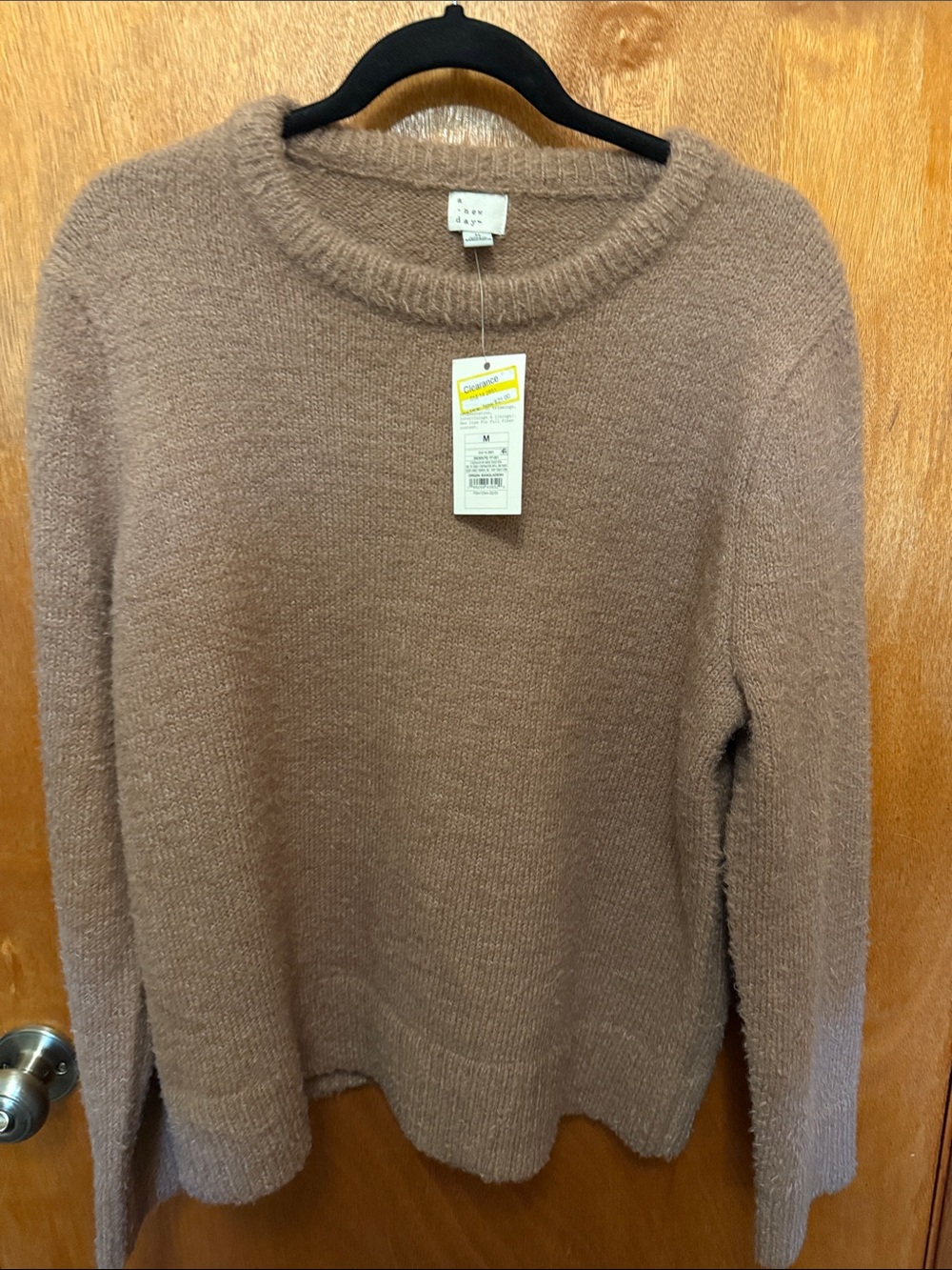 A New Day - Cozy Crewneck Sweater in Taupe - Women's